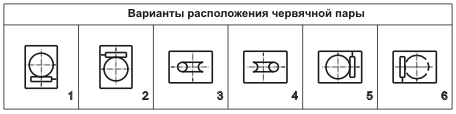 Рис.2. Варианты сборки червячных лап