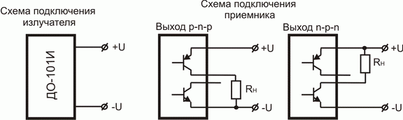 Схема подключения оптического датчика