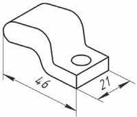 Рис.2. Габаритный чертеж подвижного электроконтакта КТ (КТП) 6030, 6032, 6033