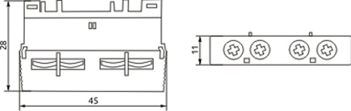 Рис.1. Габаритный чертеж контакта дополнительного F / ACt-1-11 верхнего к FMP32